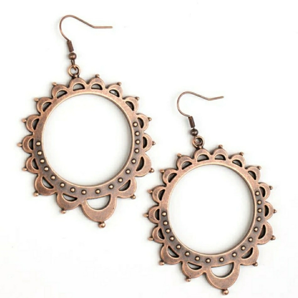 Elegant Bronze Hoop Earrings